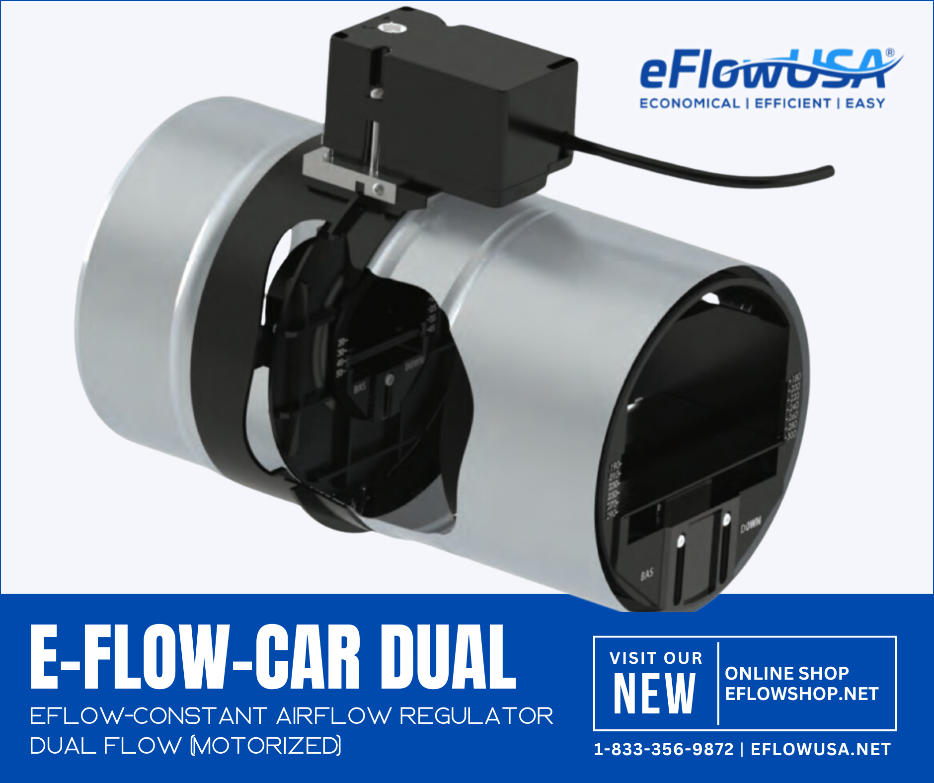 eFlow-Constant Airflow Regulator Dual Flow (Motorized)